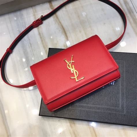 ysl kate leather belt bag red|ysl kate 99 bag.